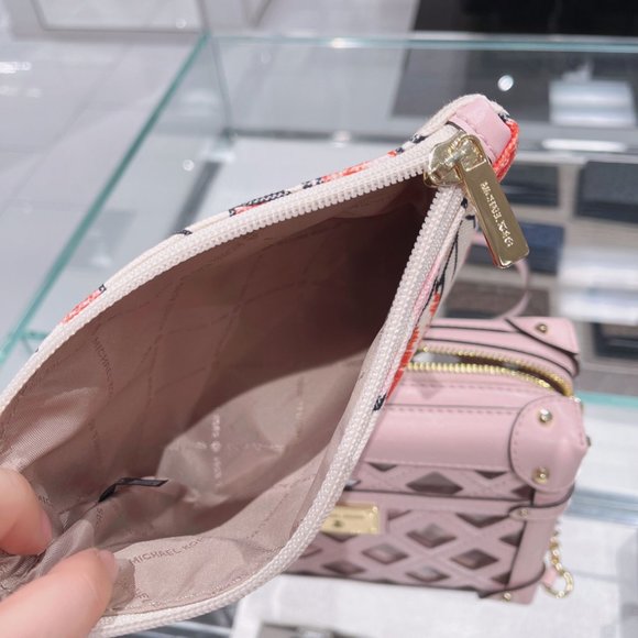 MK Theodora Small Zip Trunk Leather Crossbody Bag - Picture 9 of 10